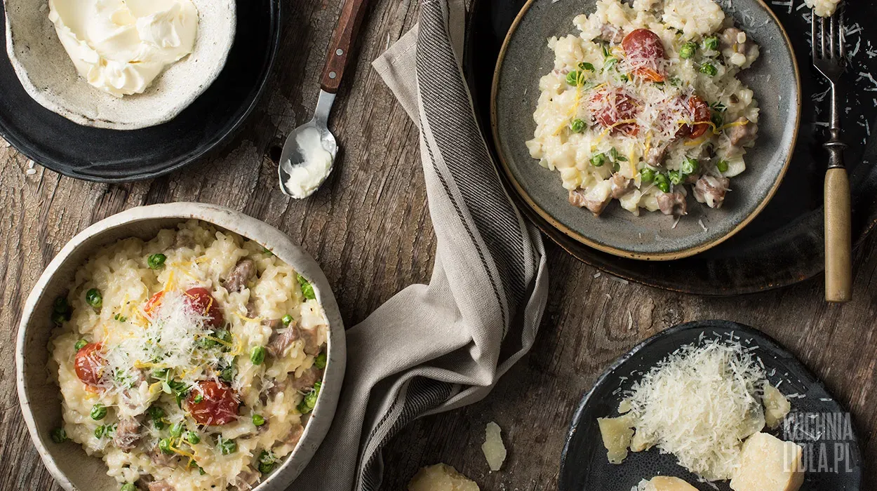 Risotto z indykiem, cytryną i serkiem mascarpone