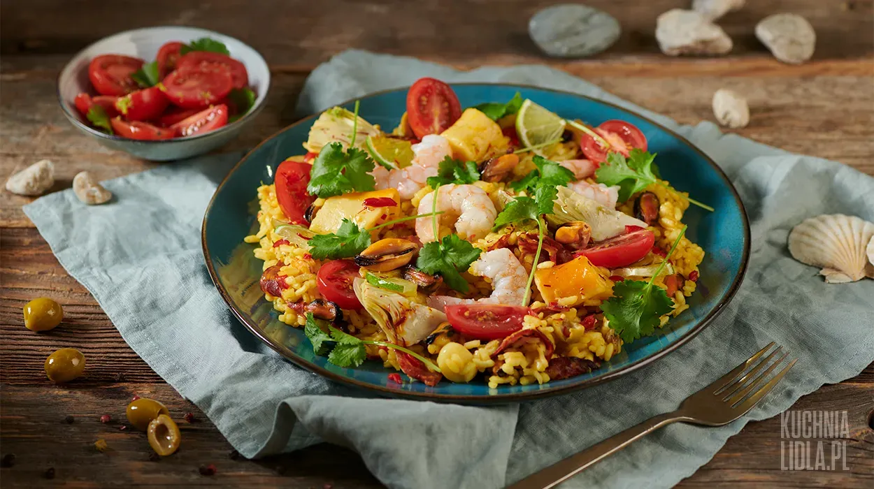 Arroz de marisco, czyli ryż z owocami morza Arroz de marisco, czyli ryż z owocami morza